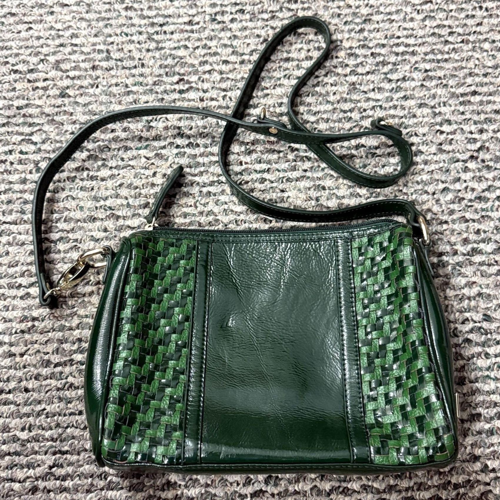 Vintage VINTAGE Sharif Satchel Green Leather Exotic Leather Trim 80s Size ONE SIZE - 7 Thumbnail
