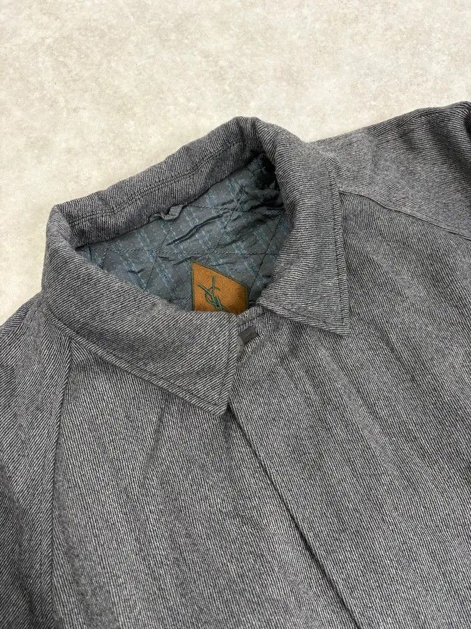 Yves Saint Laurent 1990s Yves Saint Laurent Grey Wool Bomber Jacket Size US L / EU 52-54 / 3 - 5 Thumbnail