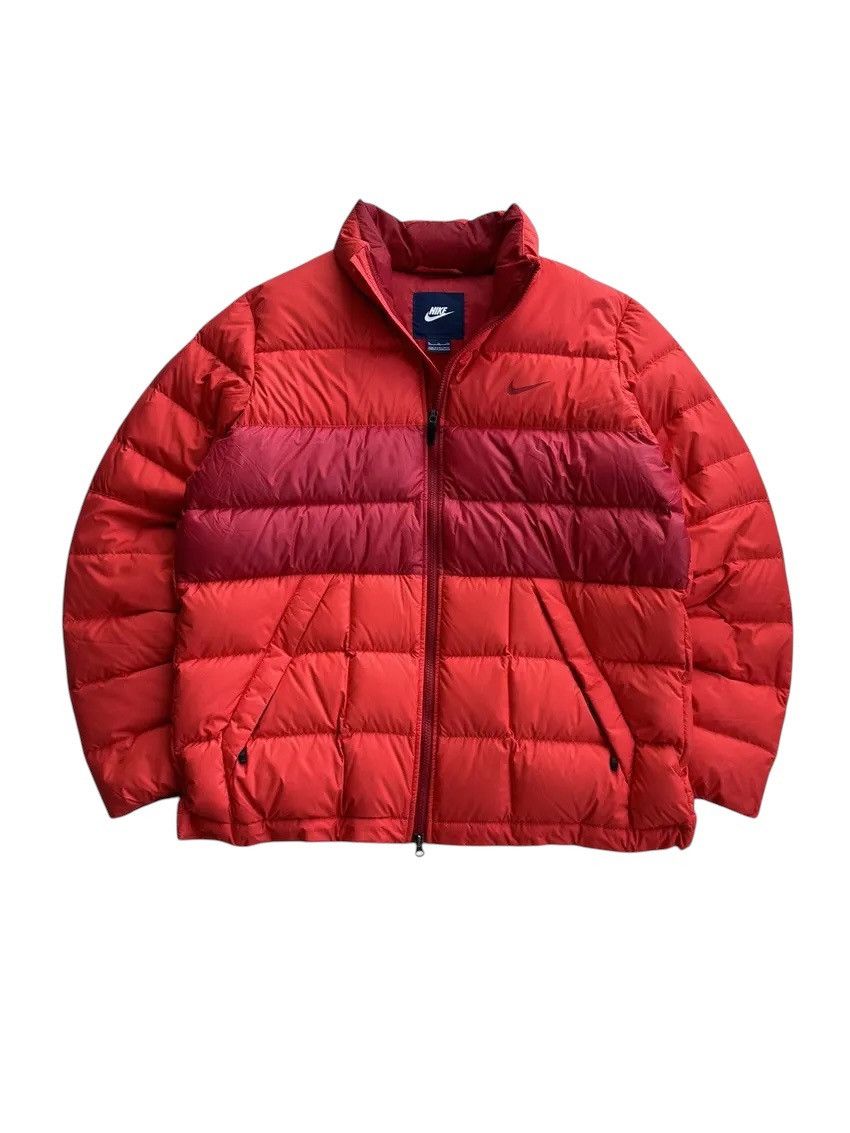 Nike × Vintage Vintage Nike Y2K Red Puffer Jacket Size US XL / EU 56 / 4 - 1 Thumbnail