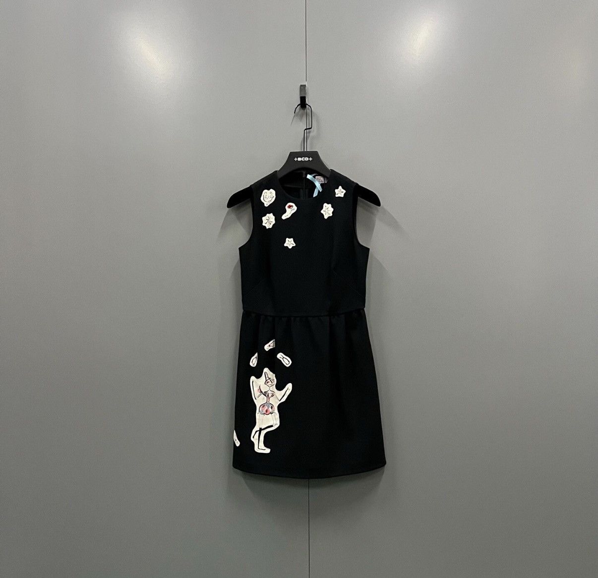 Valentino Valentino Black Patch Figure Dress J41 Size S / US 4 / IT 40 - 1 Thumbnail