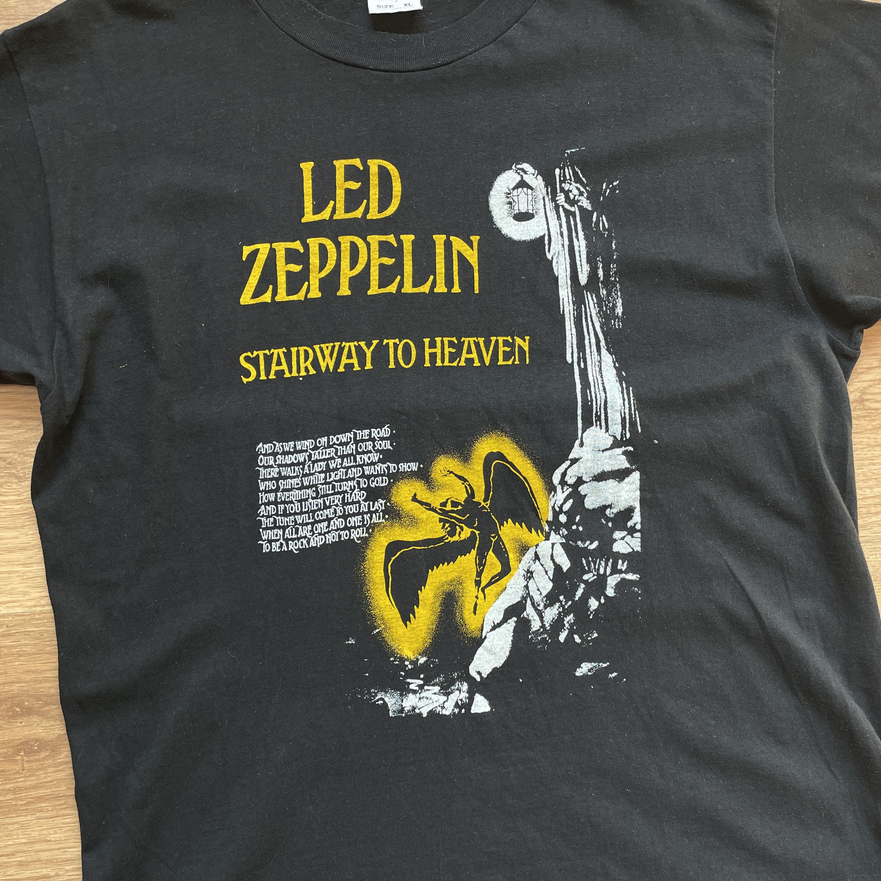 Band Tees Led Zeppelin Stairway To Heaven Vintage 90's T-Shirt Size M Size US M / EU 48-50 / 2 - 3 Thumbnail