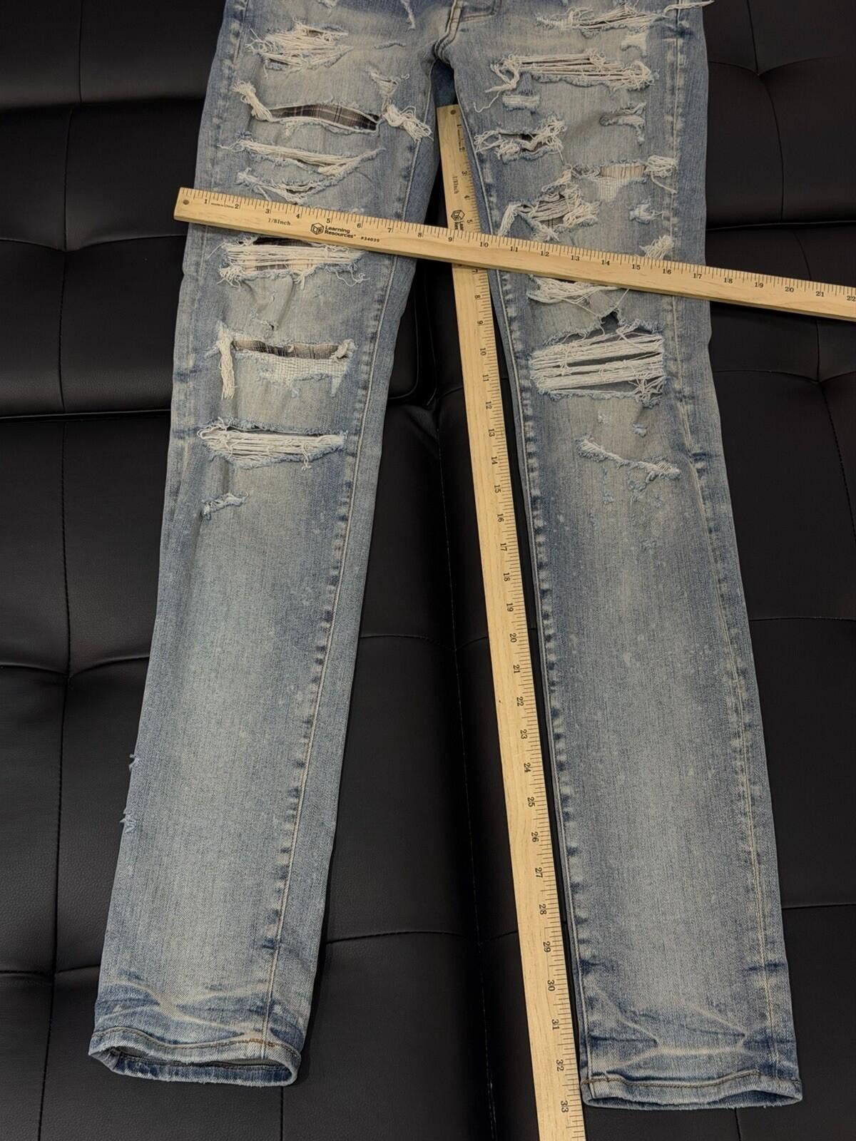 Amiri Size 31 - Amiri Blue Thrasher Jeans 100% Authentic Size US 31 - 12 Thumbnail