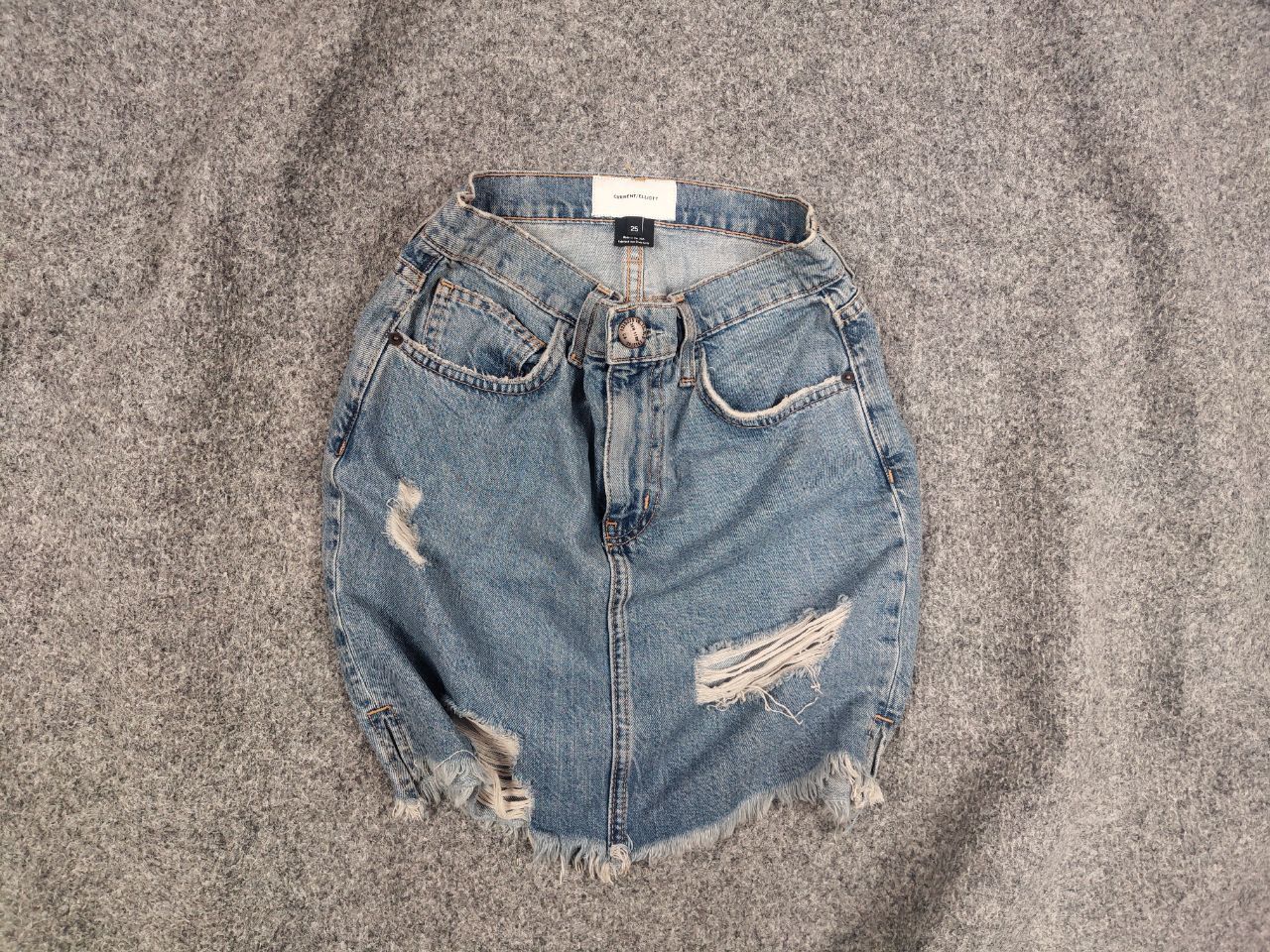 Current/Elliot Current Elliott Design mini Distressed denim Blue Skirt Size 25" / US 0 / IT 36 - 1 Thumbnail