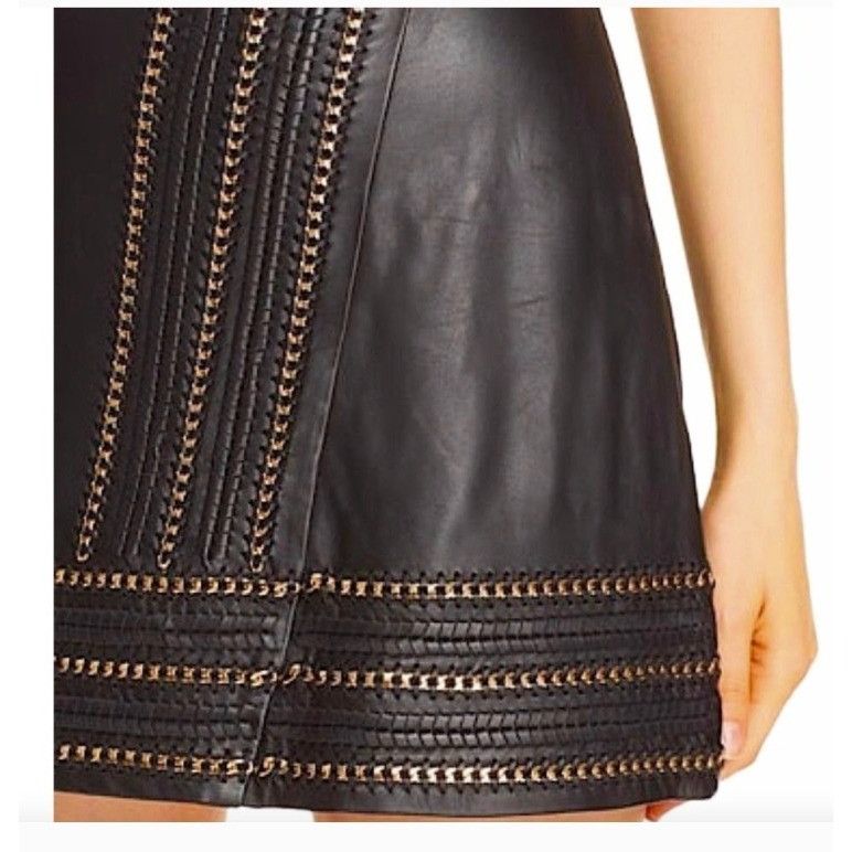 Alice + Olivia Alice + Olivia Leather Mini Skirt Lamb Soft Leather w/ Edgy Size 25" / US 0 / IT 36 - 4 Thumbnail