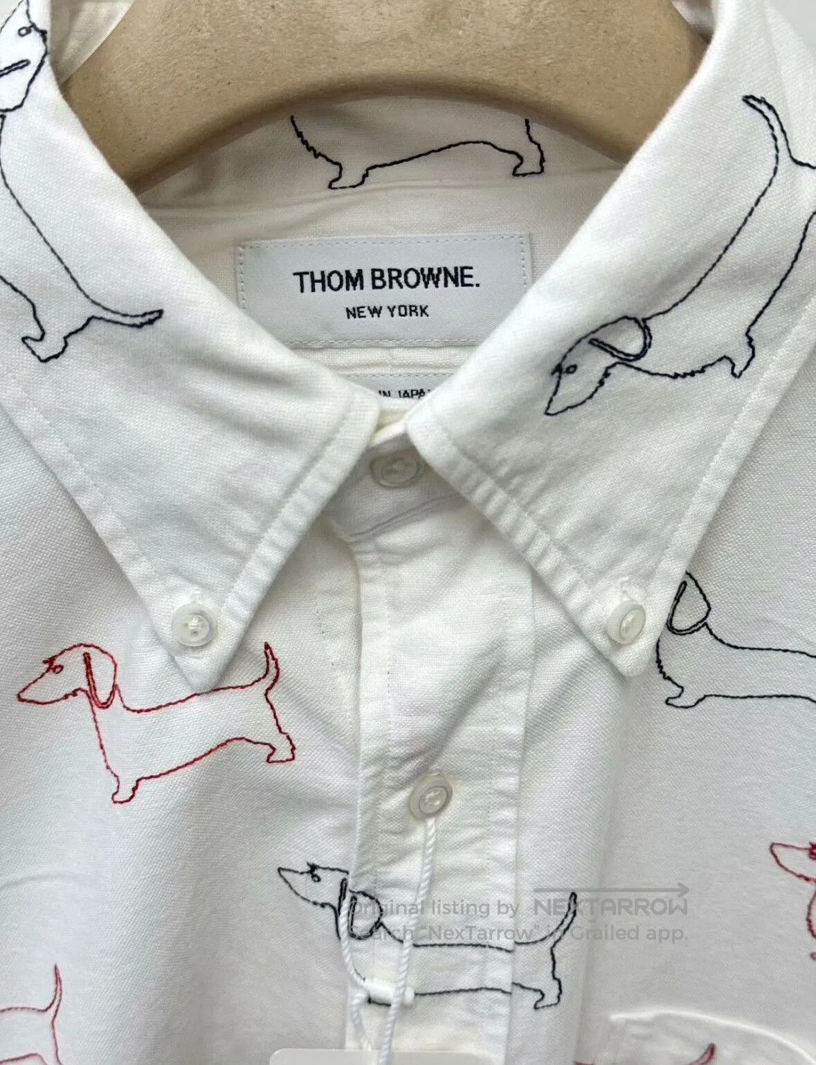 Thom Browne Thom Browne Men's Dachshund Embroidered Shirt. Size US M / EU 48-50 / 2 - 3 Thumbnail