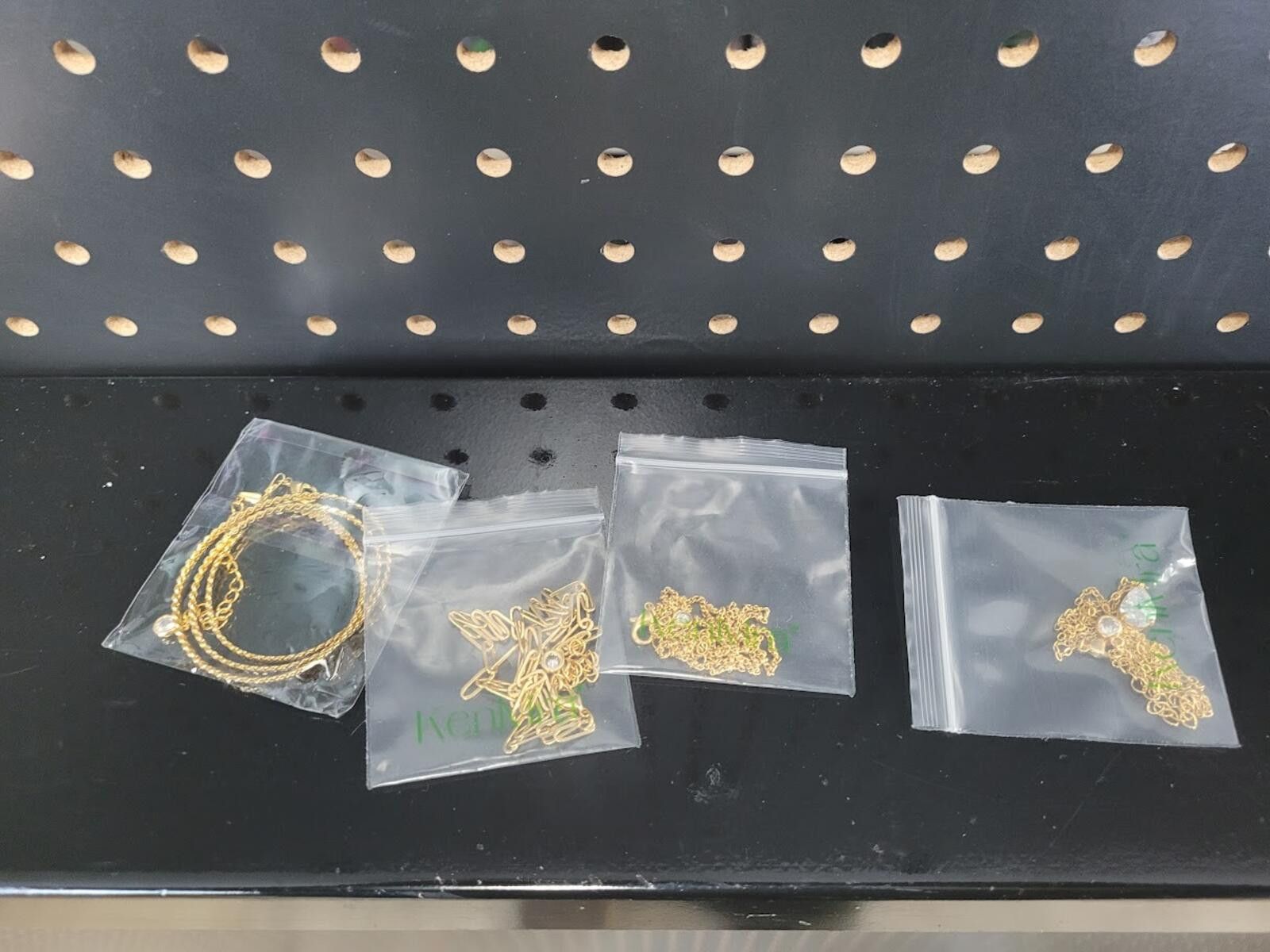 Other 4pc Gold Zircon Child Necklace Lot - 13 inch Length - NM Size ONE SIZE - 1 Thumbnail