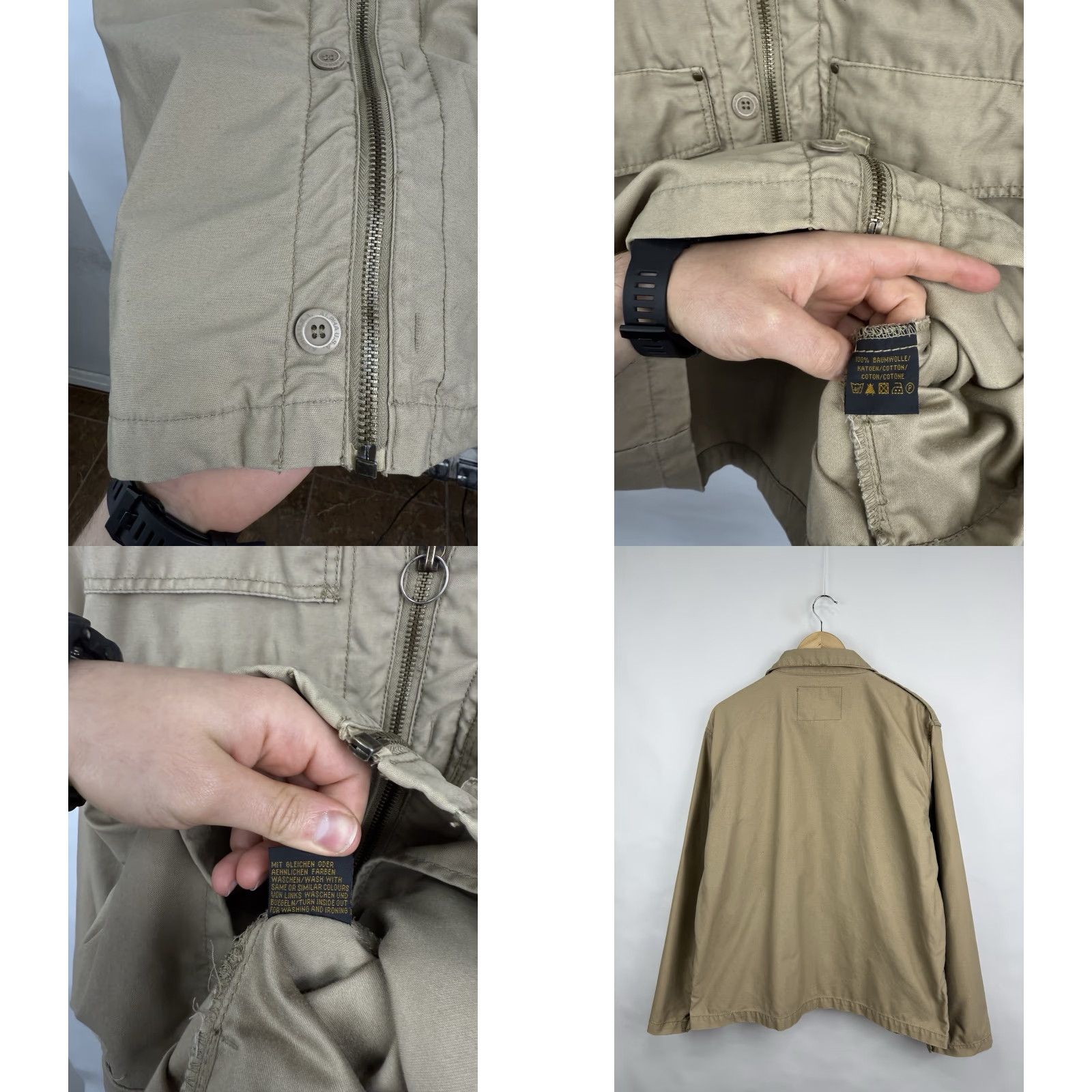 Vintage VINTAGE Alpha Industries Military USA Army Bomber Jacket L Beige Mens 90s rare retro Size US L / EU 52-54 / 3 - 8 Thumbnail