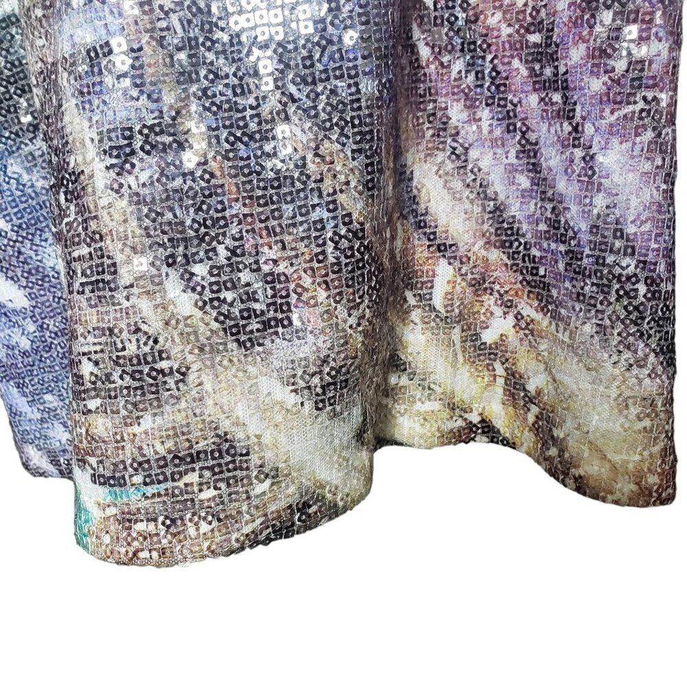 Chicos CT728 Chico's Long Sleeve Sequined Scoop Neck Top XL Size XL / US 12-14 / IT 48-50 - 3 Thumbnail