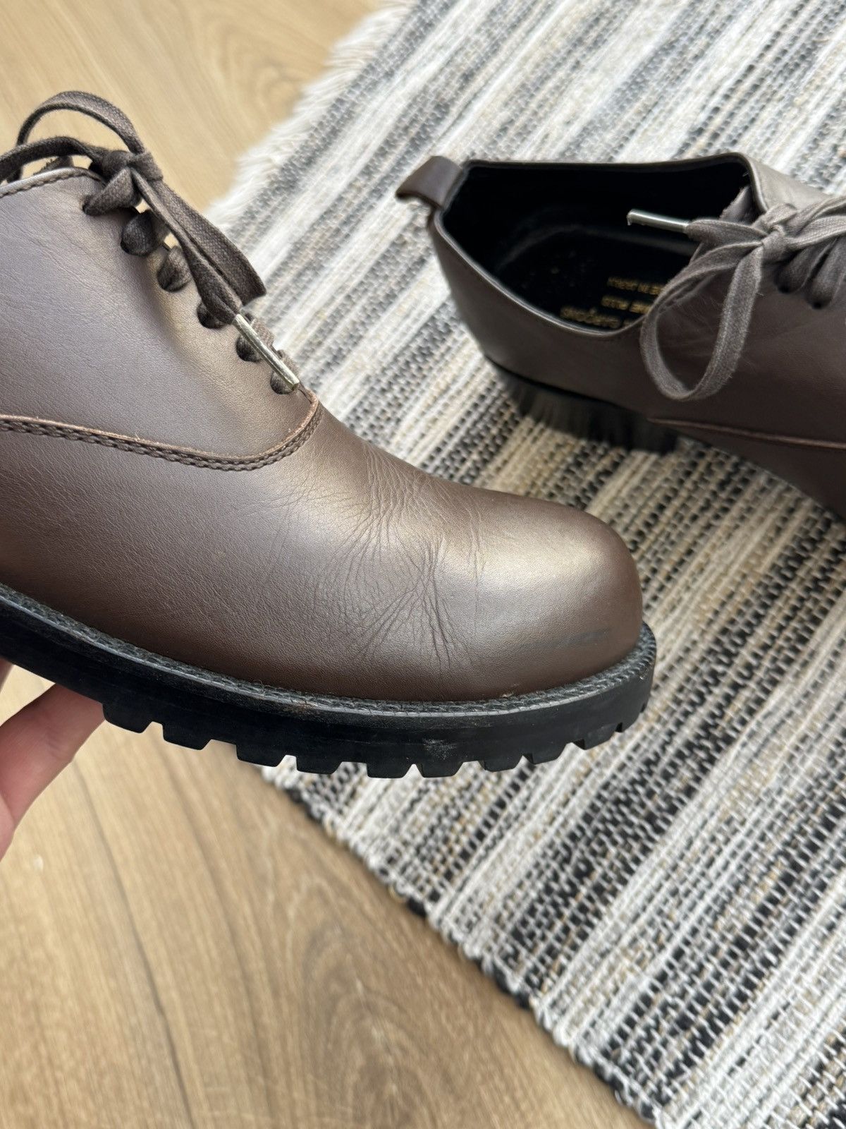 Comme des Garcons COMME des GARCONS HOMME PLUS LEATHER OXFORD LACE UP SHOES Size US 7 / EU 40 - 24 Thumbnail