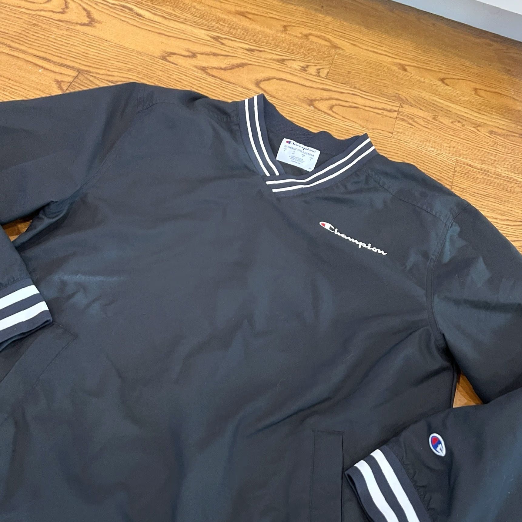 Champion Champion Jacket Mens Medium Black Scout Stadium Wind Water Resistant Baseball Size US M / EU 48-50 / 2 - 4 Thumbnail