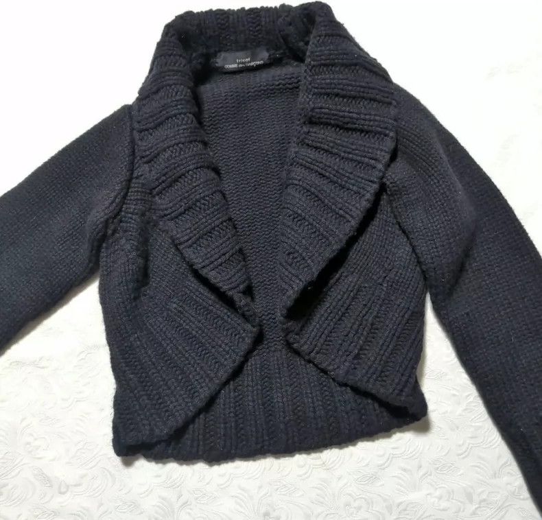 Comme des Garcons Comme Des Garcons Black down knit cardigan Size S / US 4 / IT 40 - 1 Thumbnail