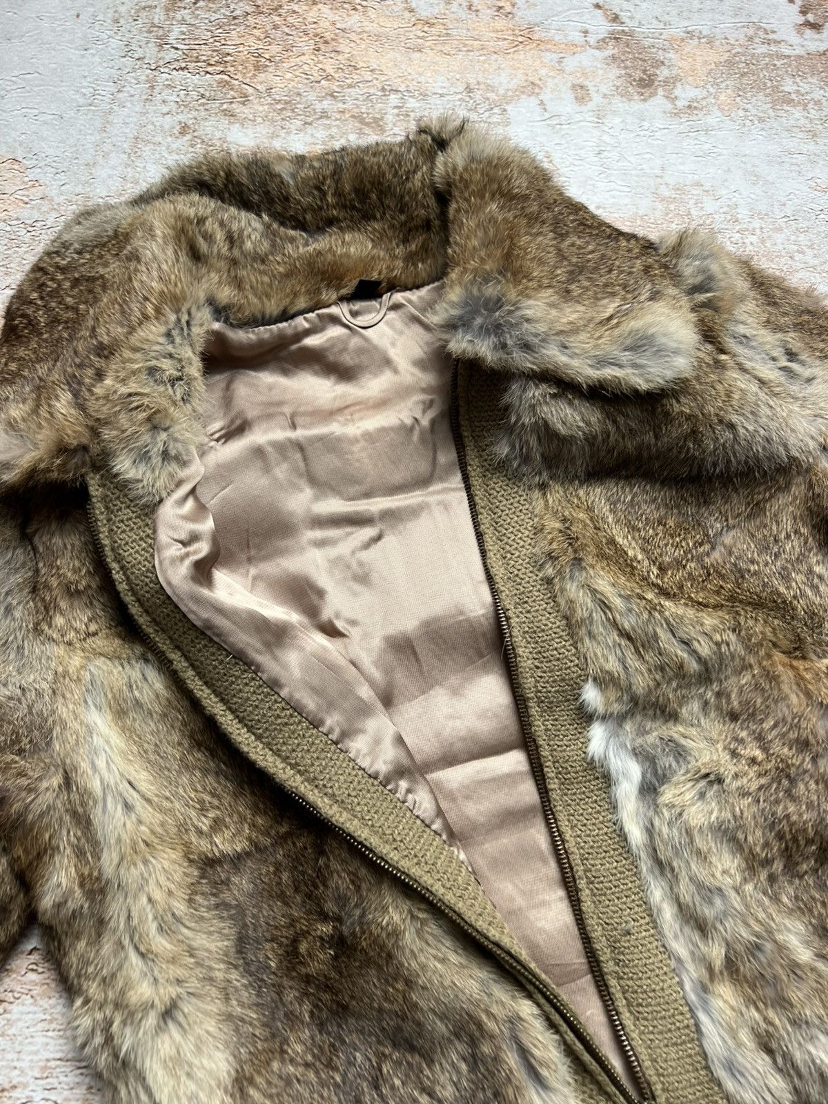 Vintage Vintage 90s fur cropped bomber jacket Size S / US 4 / IT 40 - 6 Thumbnail