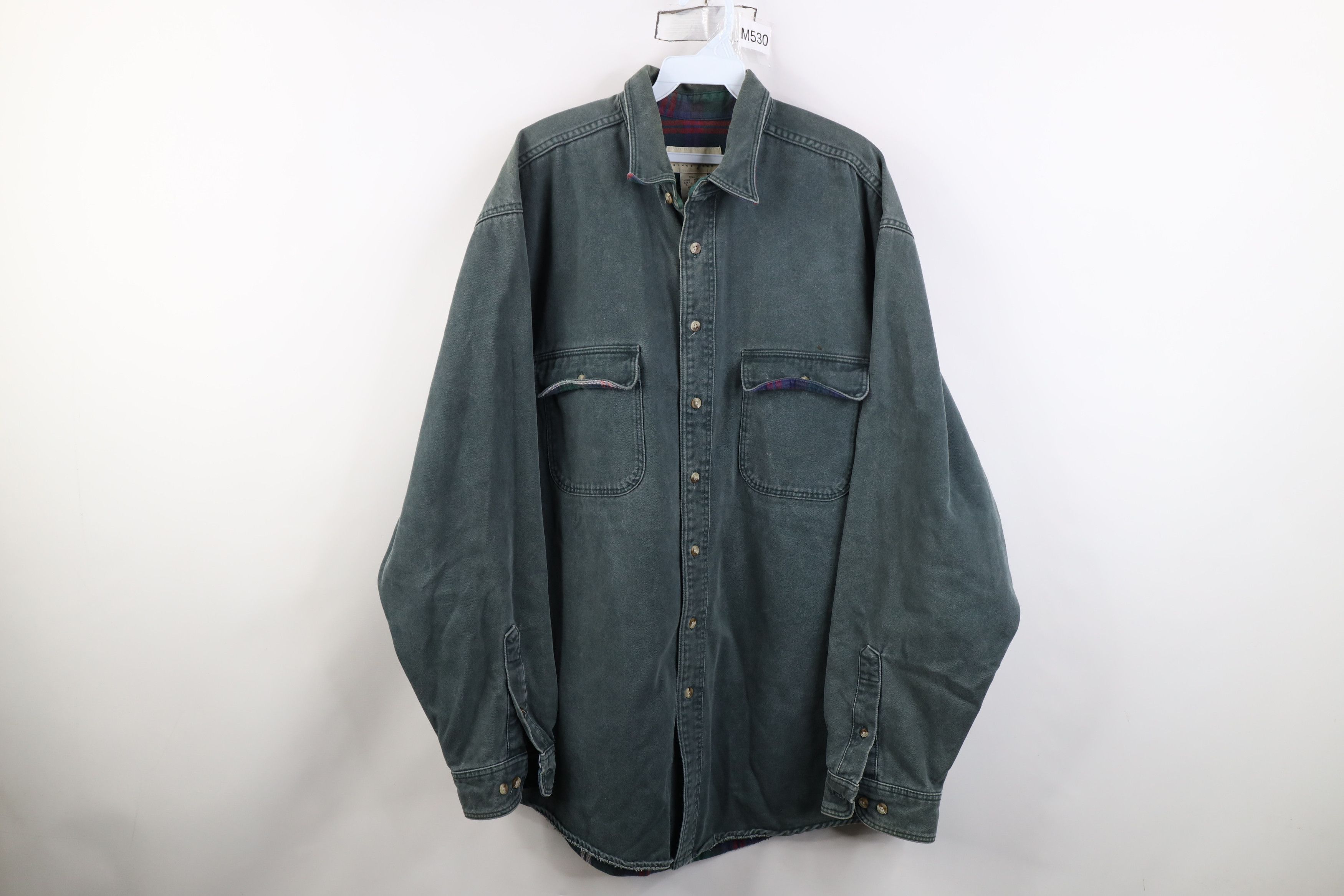 Eddie Bauer Vintage 90s Eddie Bauer Flannel Lined Shirt Jacket Jac Shirt Size US L / EU 52-54 / 3 - 1 Thumbnail