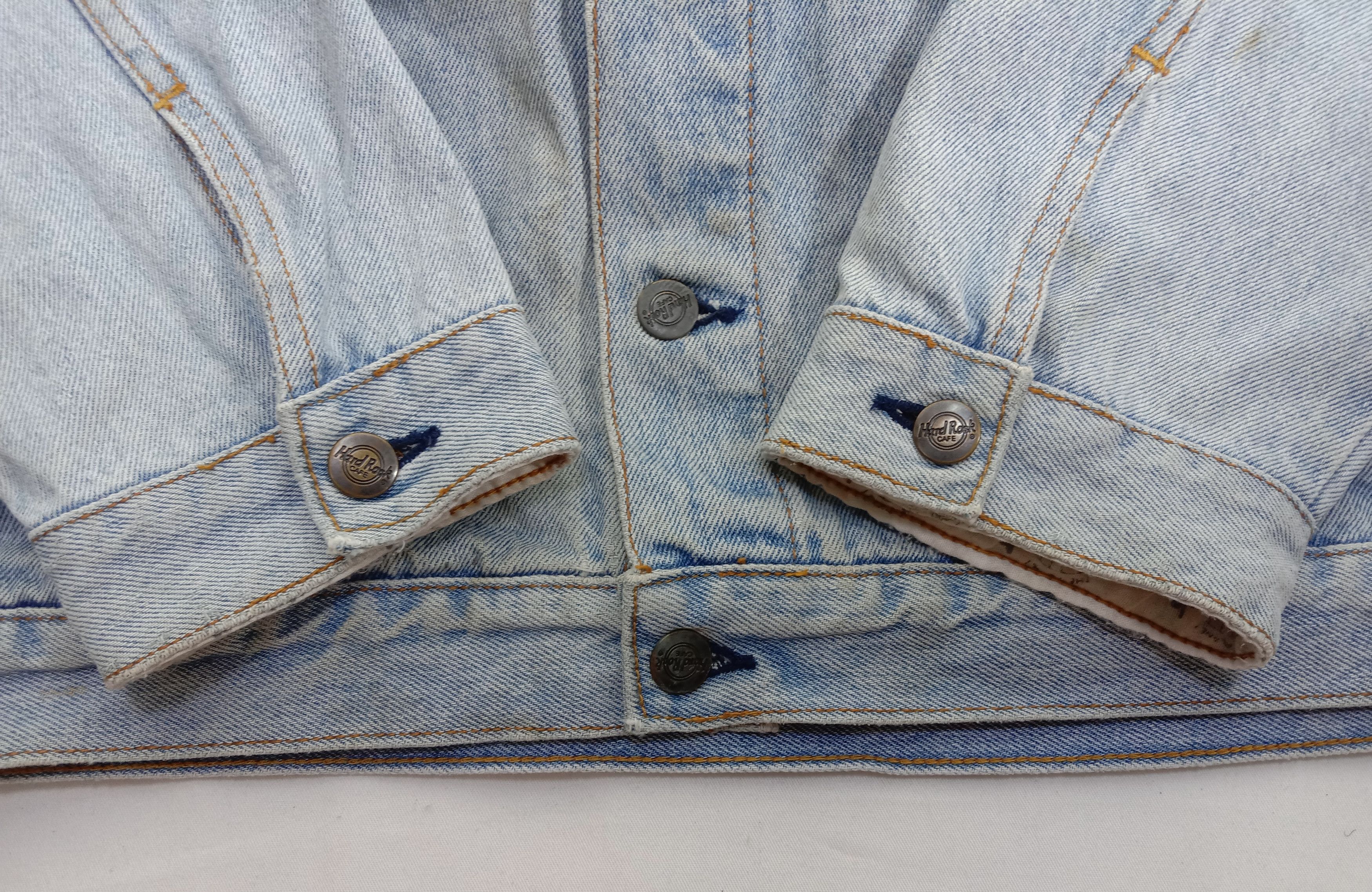 Hard Rock Cafe Vintage Hard Rock Cafe Los Angeles Distressed Denim Jacket Size US L / EU 52-54 / 3 - 6 Thumbnail