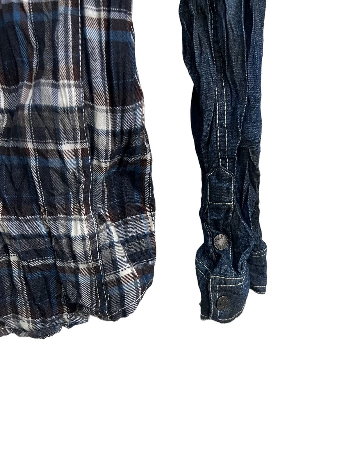 If Six Was Nine Y2K In The Attic Hybrid Denim Flannel Bono Hoodie Jacket Size US M / EU 48-50 / 2 - 9 Thumbnail