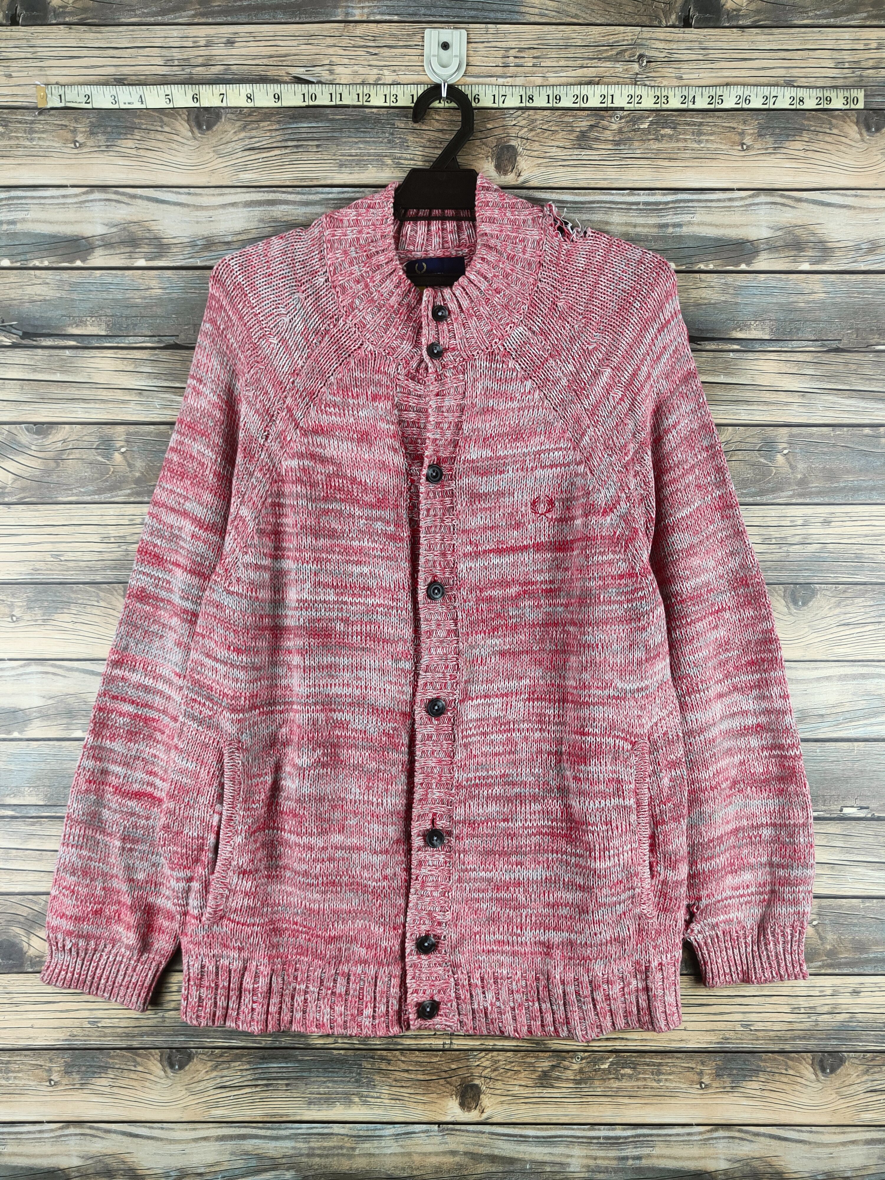 Fred Perry DL Fred Perry Red Knitwear Cardigans #46-472 Size US L / EU 52-54 / 3 - 1 Thumbnail