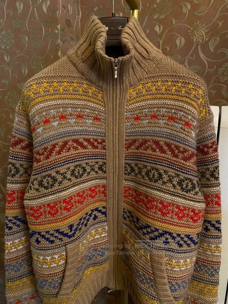 Loro Piana LoroPiana Christmas Limited Bomber Sweater. Size US M / EU 48-50 / 2 - 2 Thumbnail
