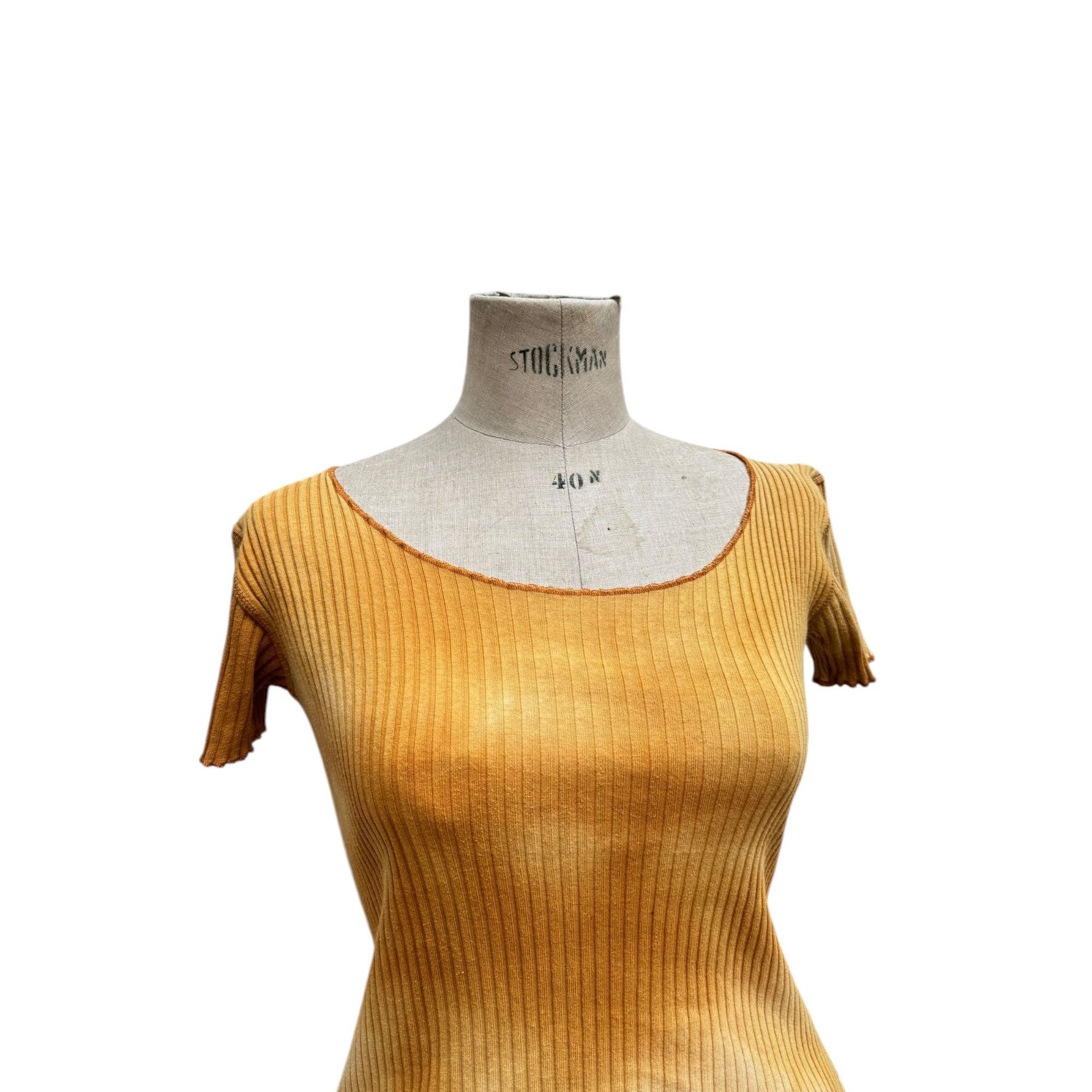Jean Paul Gaultier Vintage Heatwave Yellow T-shirt Size L / US 10 / IT 46 - 4 Thumbnail