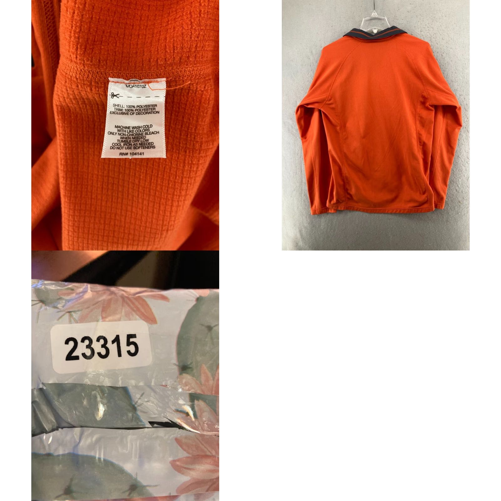 Vintage Koppen Mens Long Sleeve Shirt M Orange Hiking Outdoor Plaid Zip Zipper Casual Workwear Button-Up Collared Regular Men’s Size US M / EU 48-50 / 2 - 8 Thumbnail