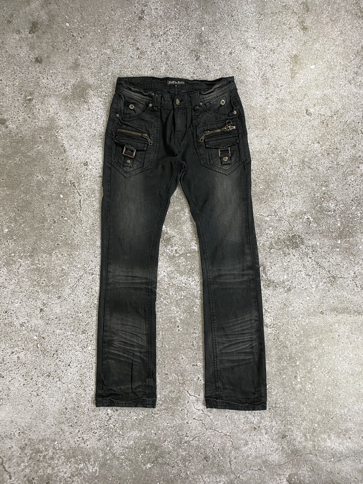 In the attic rock of the darkness bot cut jeans