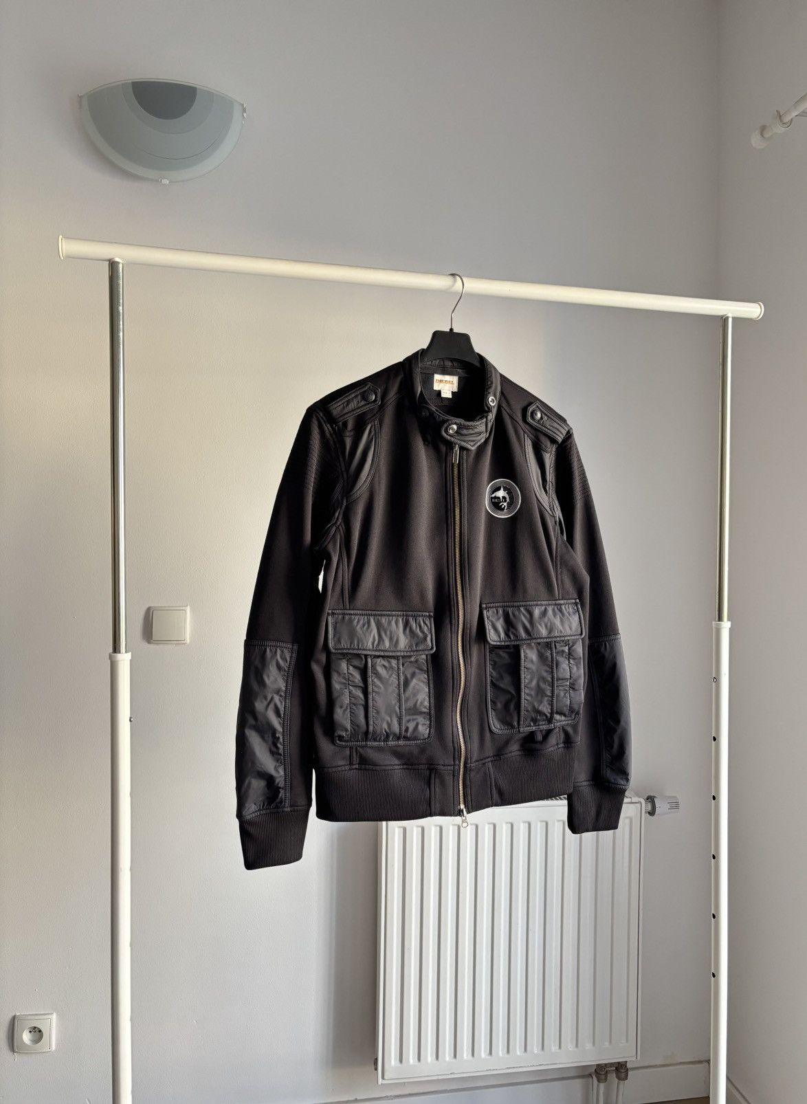 Diesel Vintage Diesel Bomber Jacket Nylon Panels Design Size US L / EU 52-54 / 3 - 3 Thumbnail