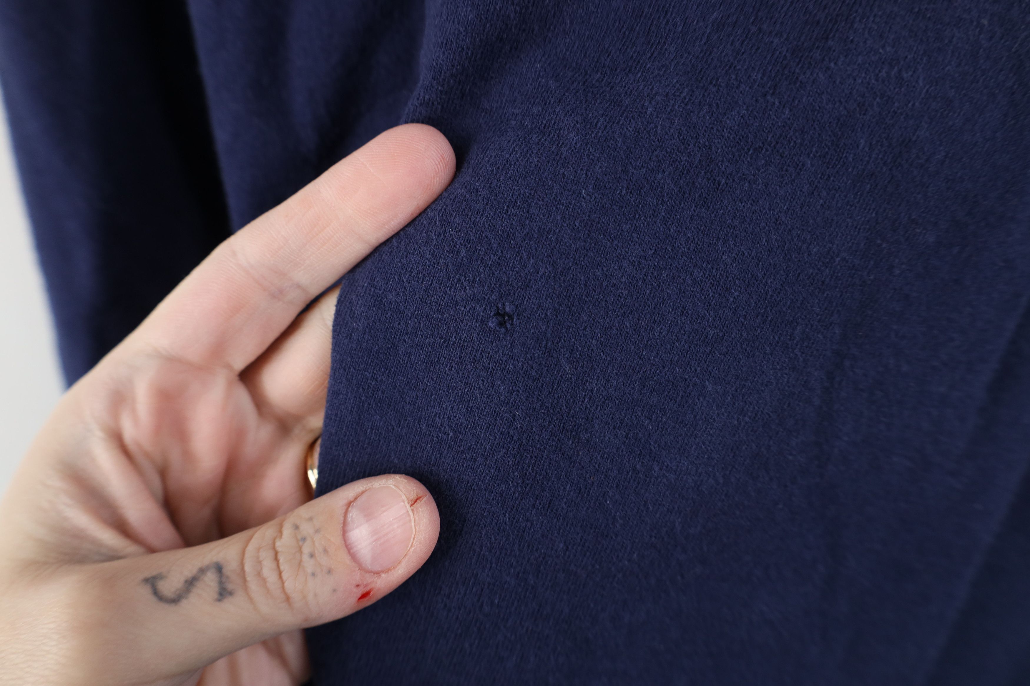 Vintage Vintage 90s Streetwear Cotton Long Sleeve T-Shirt Blue USA Size US XXL / EU 58 / 5 - 4 Thumbnail