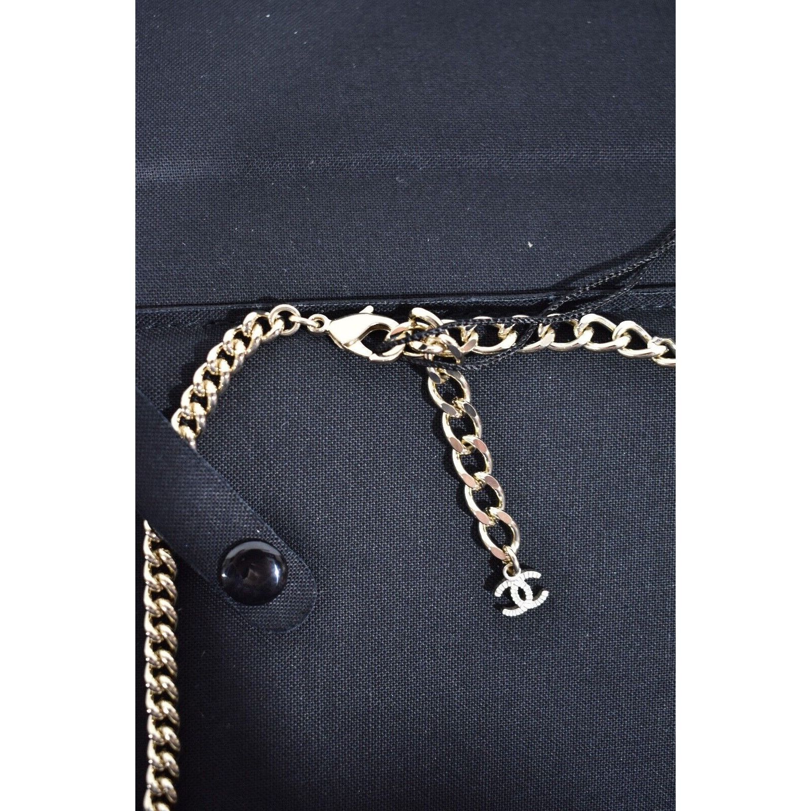 Chanel Chanel 23P Crystal CC Gold Metal Cuban Chain Drop Necklace Size ONE SIZE - 11 Thumbnail