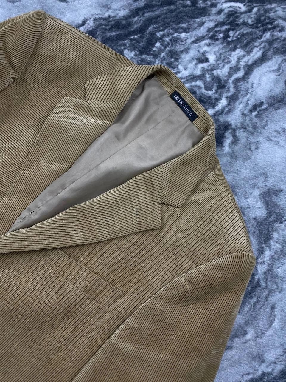 Giorgio Armani Giorgio Armani Corduroy Blazer Jacket Men Size 50 Beige Size 50R - 2 Thumbnail