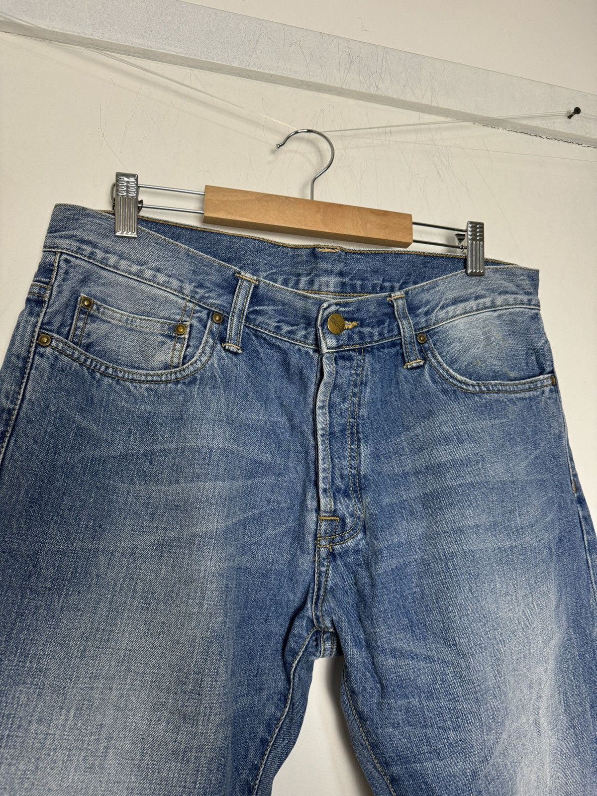 Carhartt Vintage Carhartt Klondike Pant light blue washed jeans Size US 33 - 11 Thumbnail