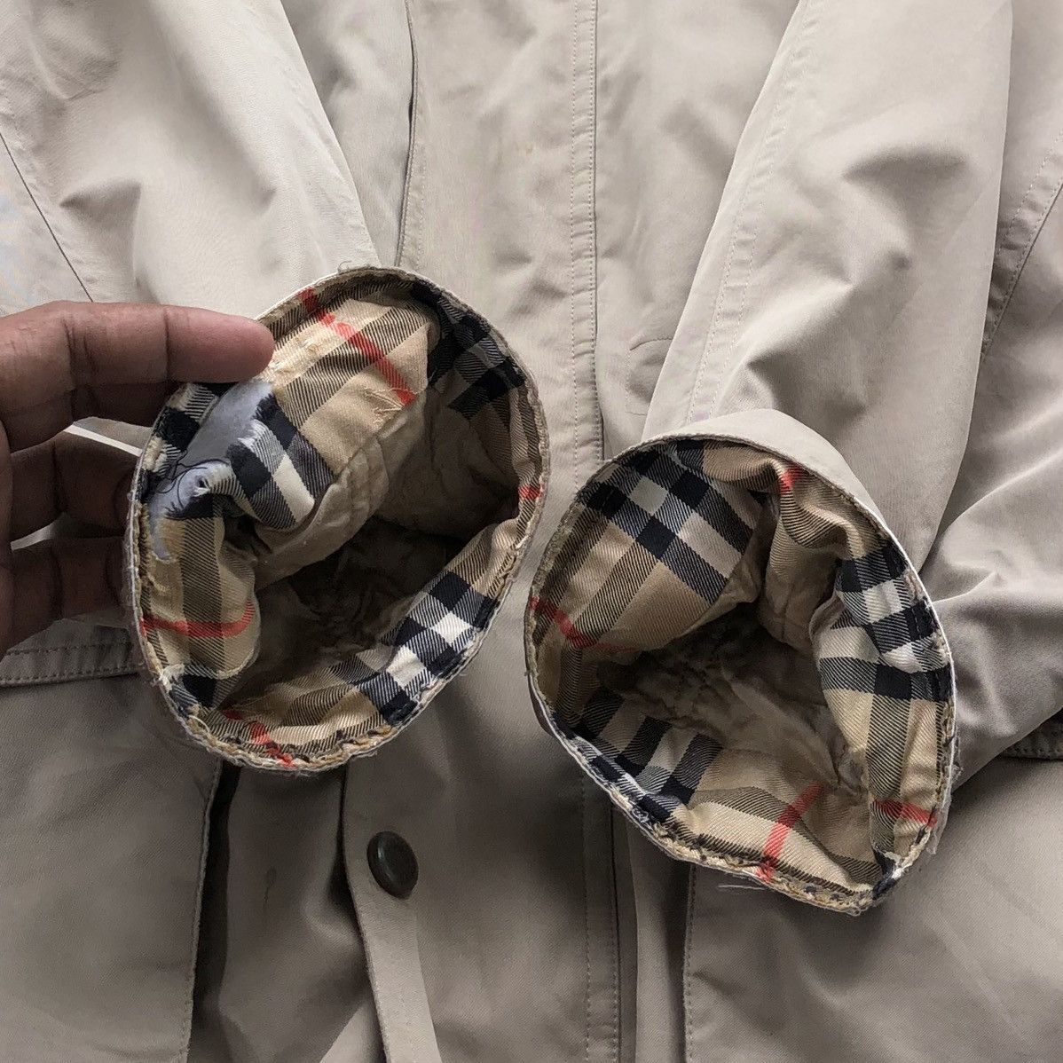 Burberry VTG Burberry London Lined Feathers Novacheck Parka Jacket Size US L / EU 52-54 / 3 - 18 Thumbnail