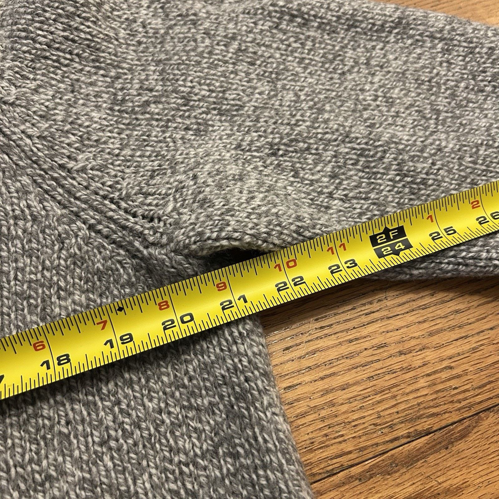 L.L. Bean NEW Lambs Wool Knit Zip Kangaroo Pocket Speckled Sweater Size L / US 10 / IT 46 - 6 Thumbnail
