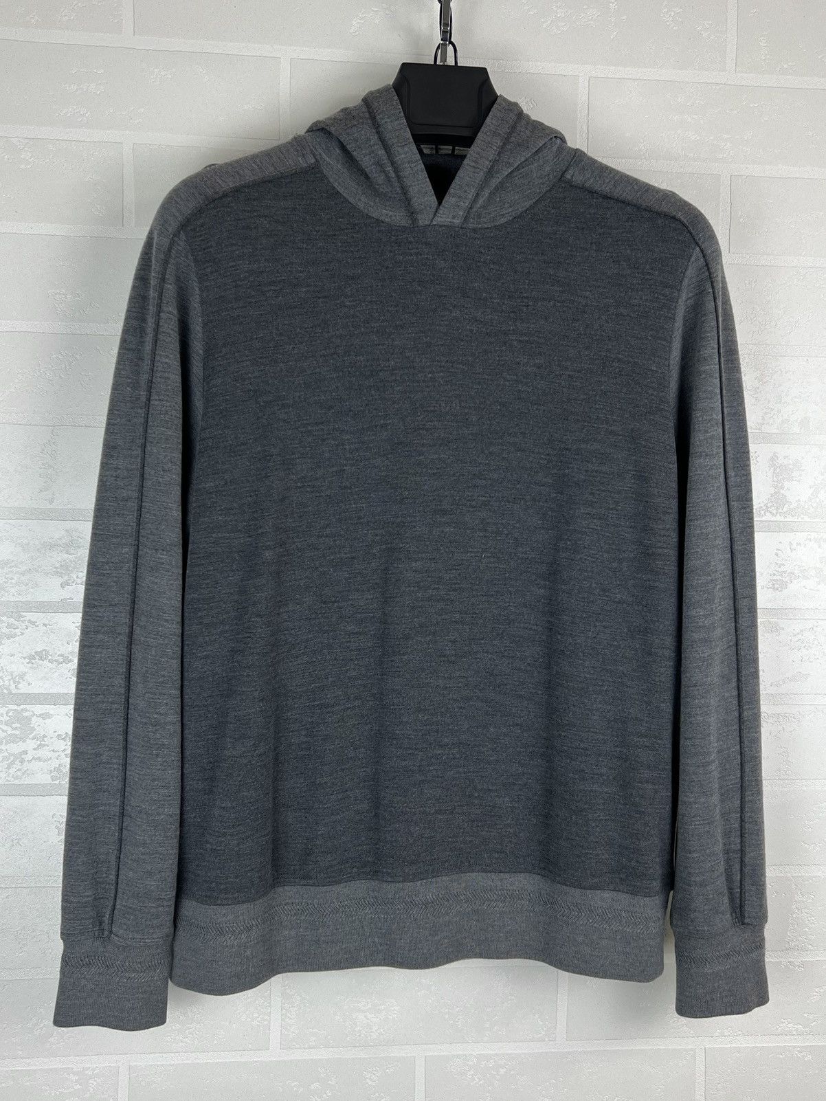 Loro Piana LORO PIANA Hoodie Sweater Virgin Wool Gray Men’s Size US L / EU 52-54 / 3 - 2 Thumbnail