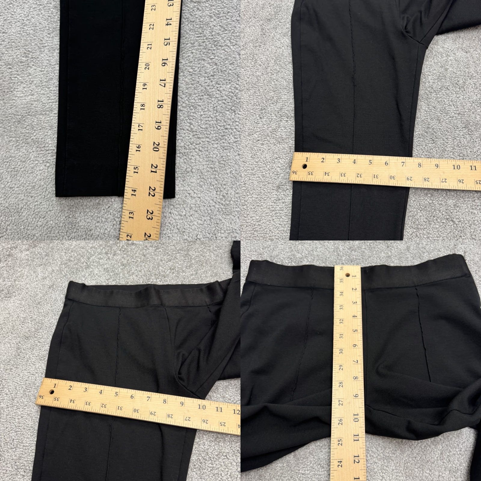 Everlane Everlane Pants Womens Medium Black Side Zip Ponte Crop Ankle Straight Work Size 32" / US 10 / IT 46 - 8 Thumbnail