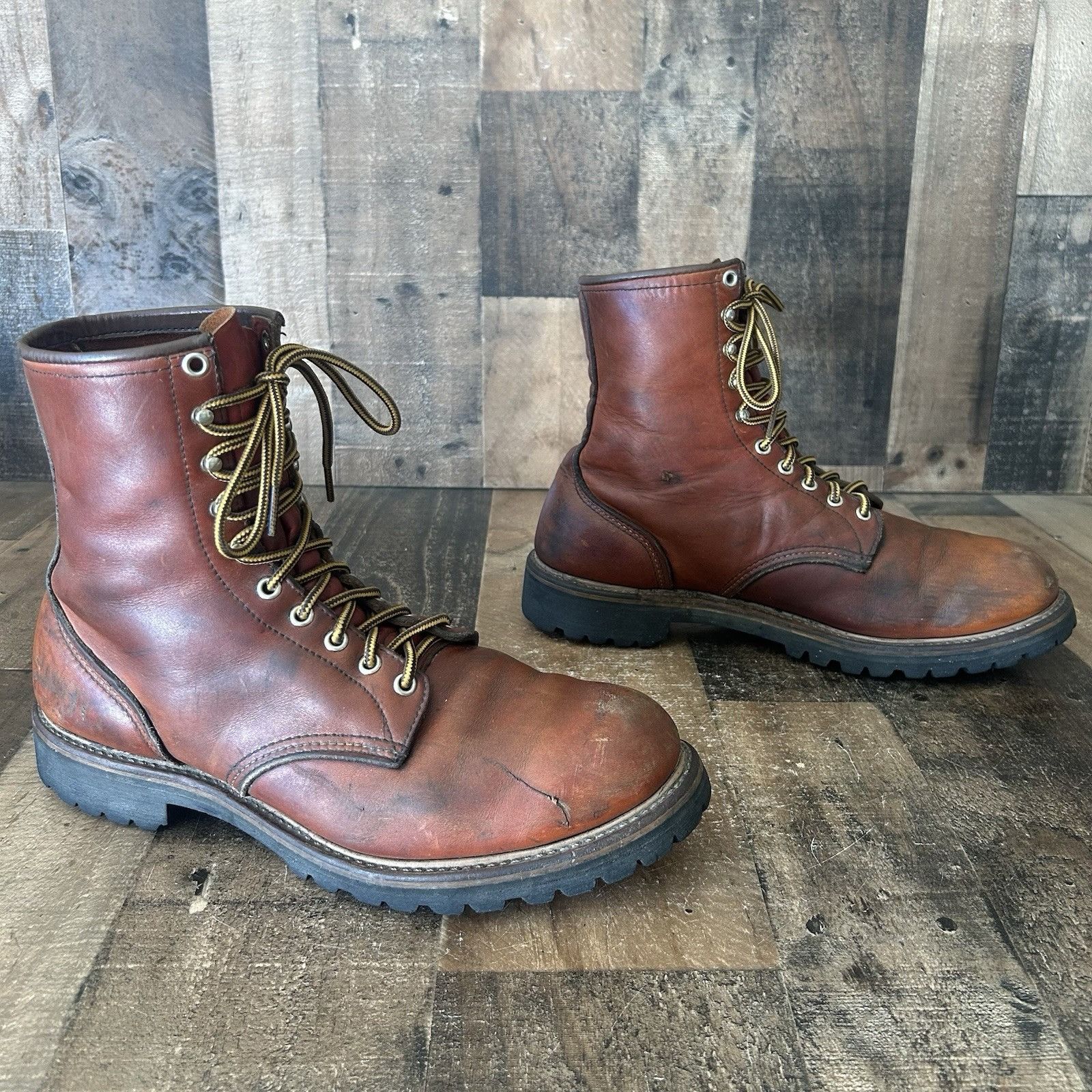 Red Wing Red Wing Irish Setter Vintage Plain Toe Work Boots Mens 12 D Size US 12 / EU 45 - 12 Thumbnail