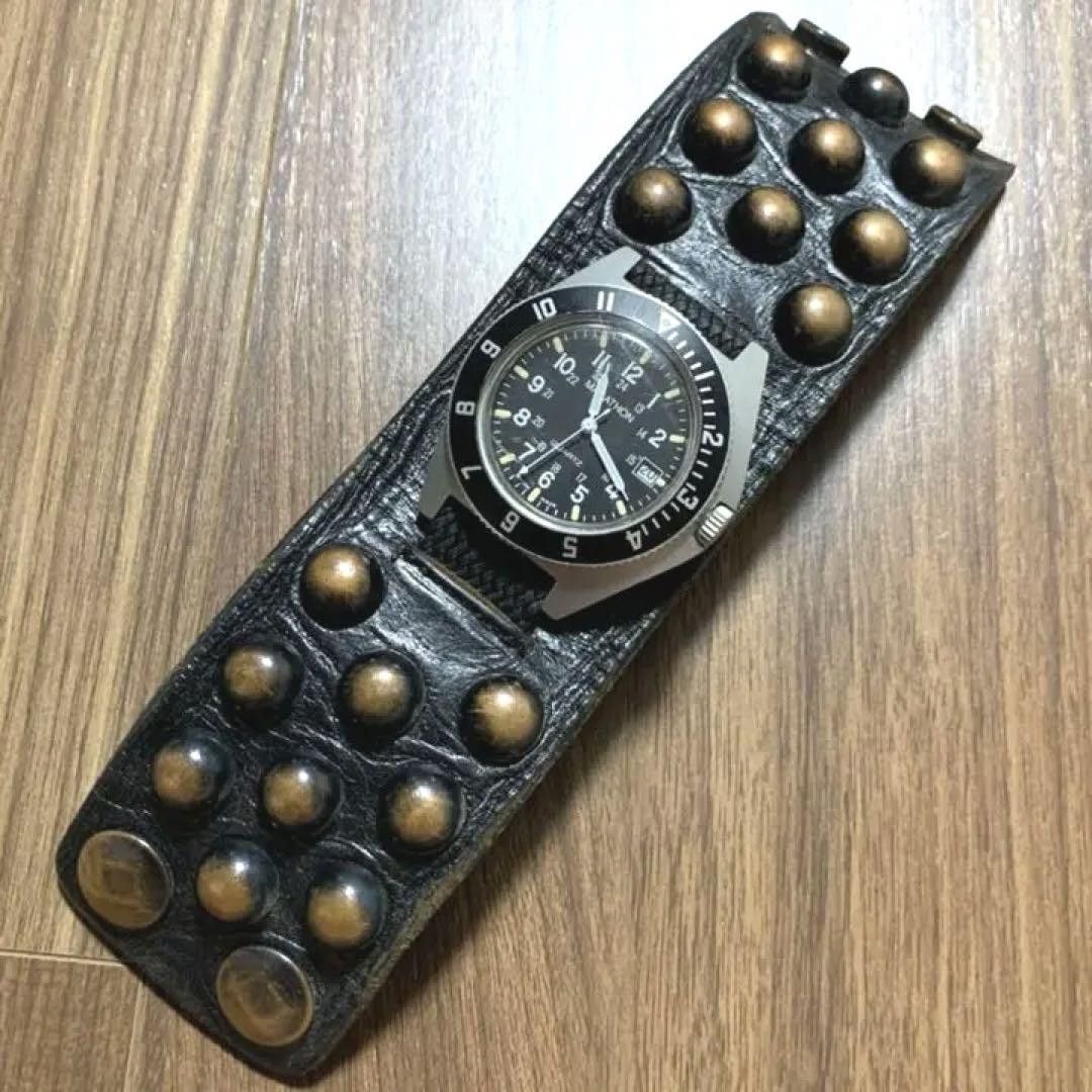 Undercover UNDERCOVER Studded Leather Strap Watch Black Size ONE SIZE - 5 Thumbnail