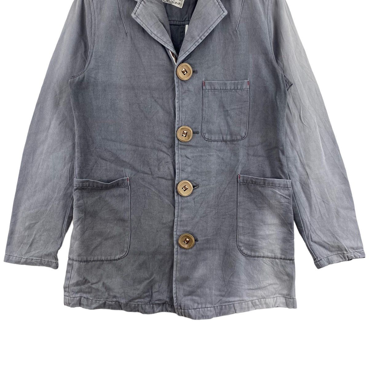 Japanese Brand BRTH:BREATH x UPSTART Shirt Japan Button Up Grey Denim Jeans Size US M / EU 48-50 / 2 - 3 Thumbnail