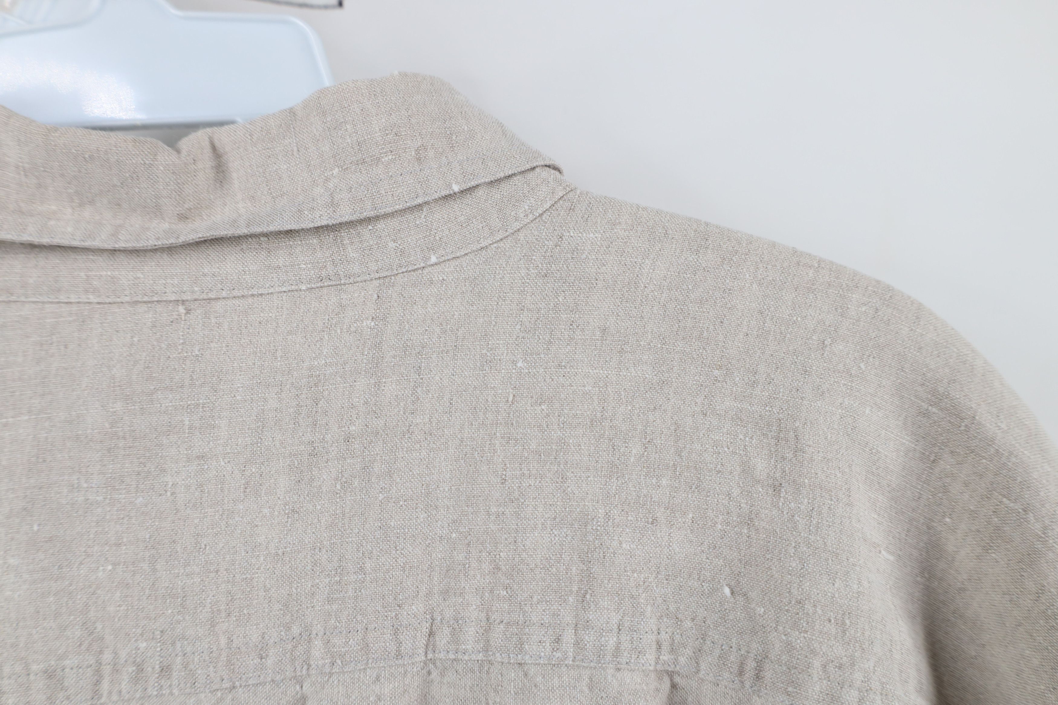 Vintage Vintage 90s Streetwear Collared Button Down Shirt Beige Size US XL / EU 56 / 4 - 10 Thumbnail