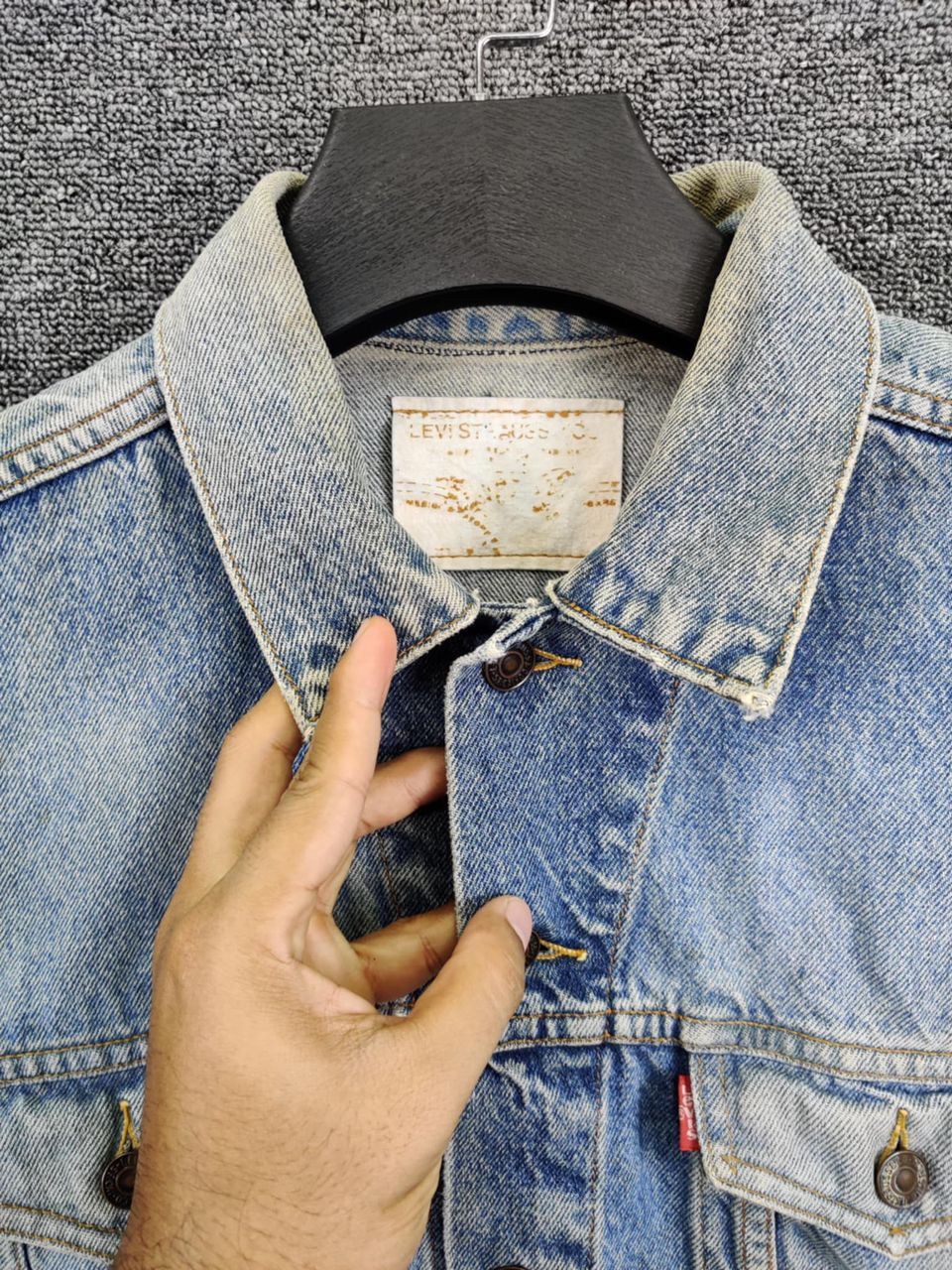 Levi's Vintage 90s Levis Denim Trucker Wash Jacket Size US M / EU 48-50 / 2 - 2 Thumbnail