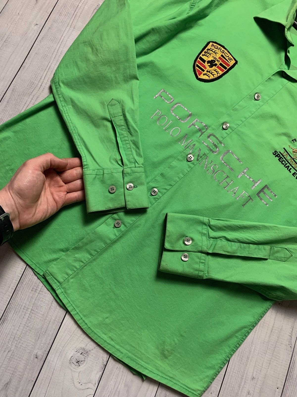 La Martina La martina porche vintage shirt long sleeve green size xl Size US XL / EU 56 / 4 - 5 Thumbnail