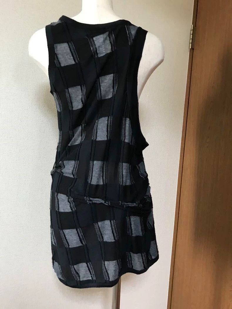 Y's Y's Sleeveless top with black and grey plaid knit panels v Size XS / US 0-2 / IT 36-38 - 7 Thumbnail