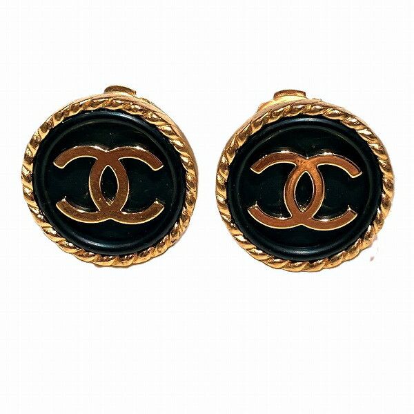 Chanel Chanel Chanel Coco Button Earrings Metal Earrings Size ONE SIZE - 1 Thumbnail