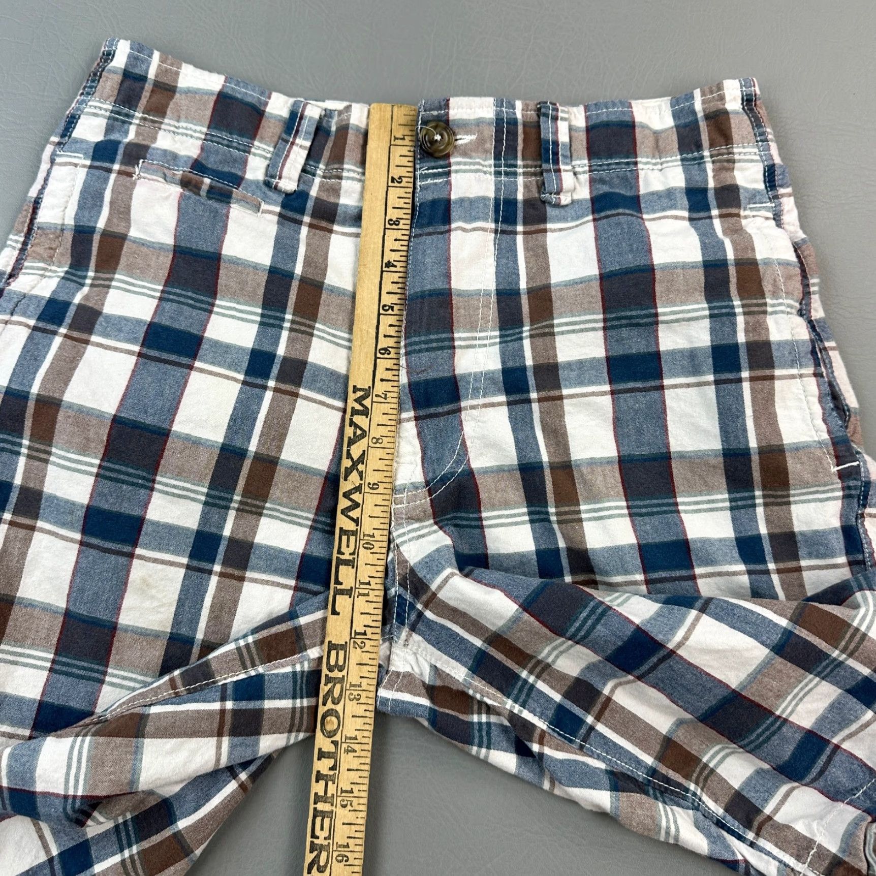 American Eagle Outfitters Vintage American Eagle Shorts Mens 30 Plaid Longer Length Chino Preppy Y2K Size US 30 / EU 46 - 3 Thumbnail