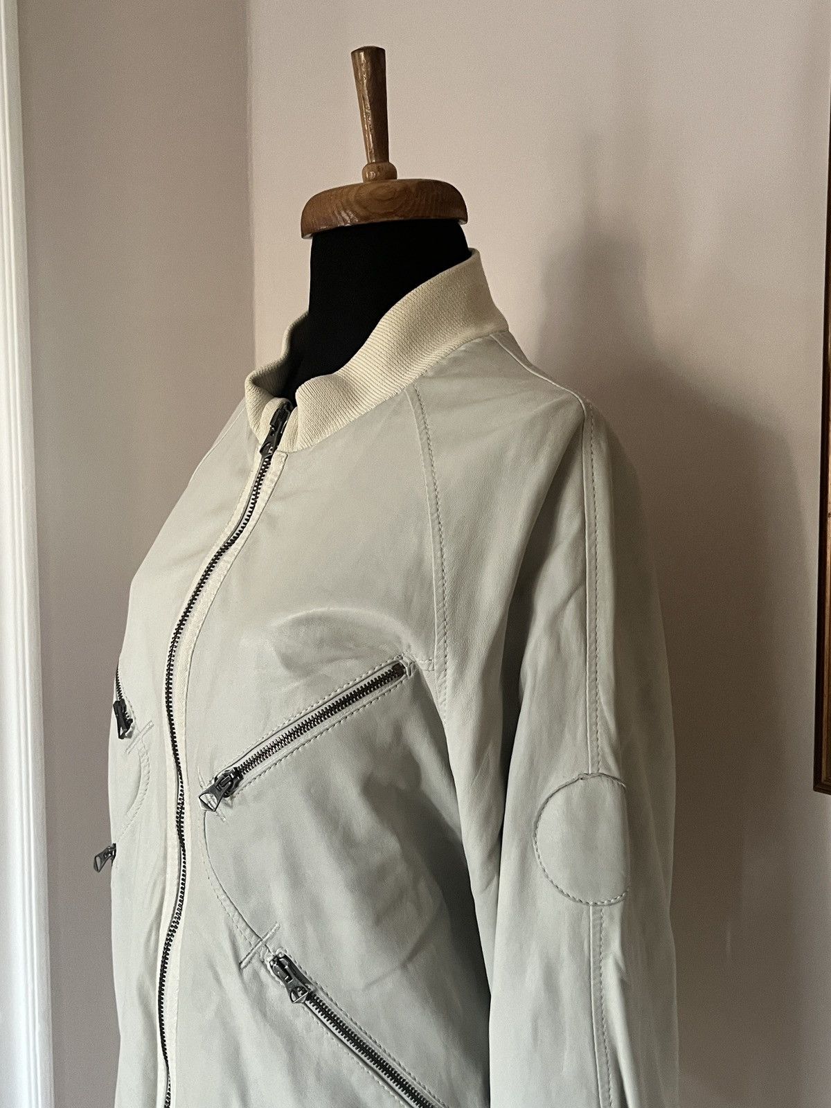 Armani Collezioni Armani 7 Zip Leather Jacket Size US L / EU 52-54 / 3 - 2 Thumbnail