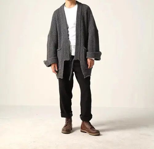 Other Retro Japanese style waffle kendo robe cardigan jacket Size US M / EU 48-50 / 2 - 4 Thumbnail