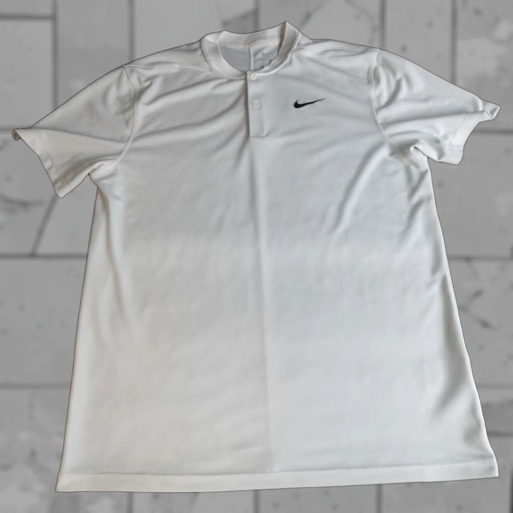 Nike Polo Shirt M White Victory Blade Collar ADV Tiger Woods DH0838-100