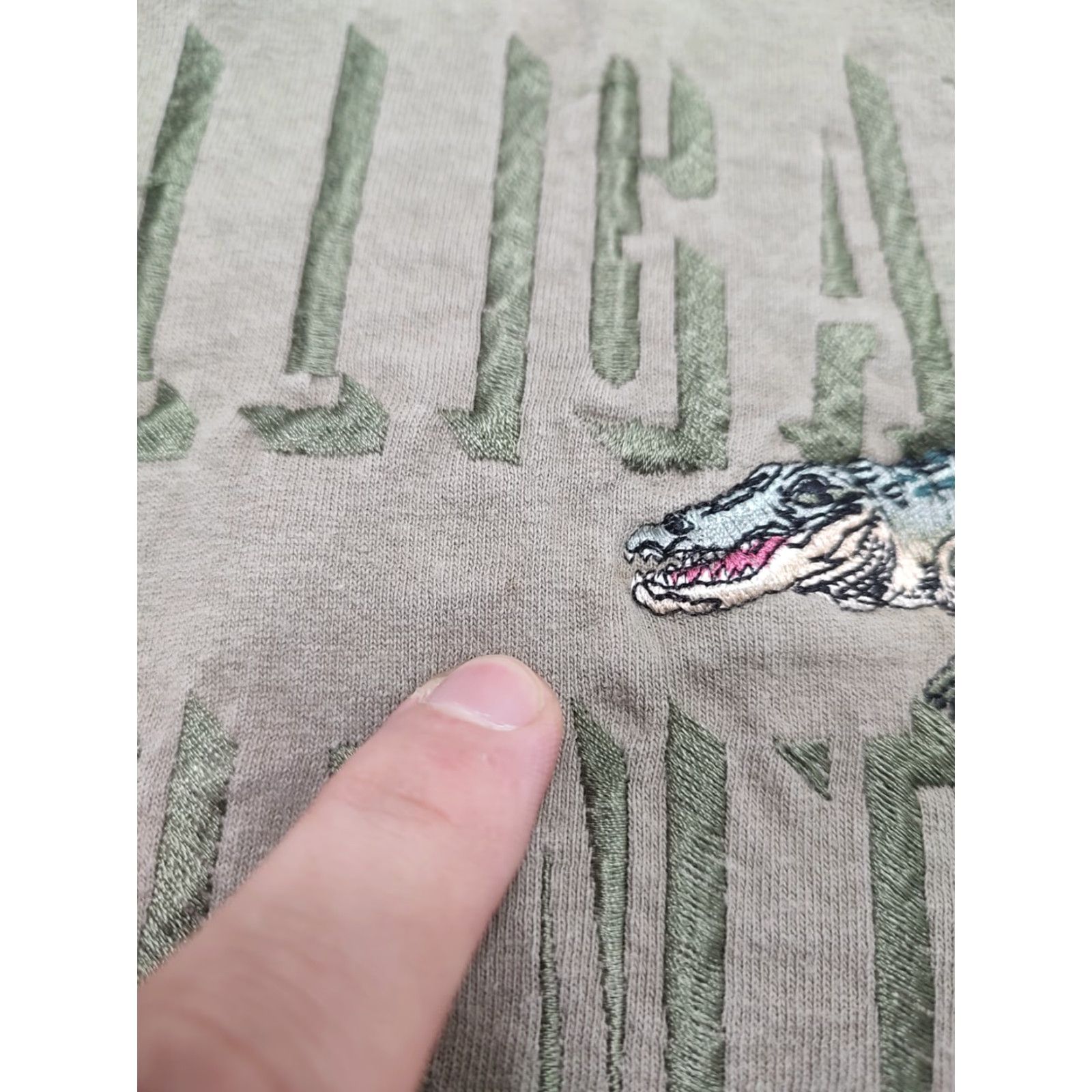 Vintage VINTAGE Canyon Guide Embroidered T-Shirt Mens Green Short Sleeve 2XL USA Alligator Adventure 90s Shirt Size US XXL / EU 58 / 5 - 4 Thumbnail