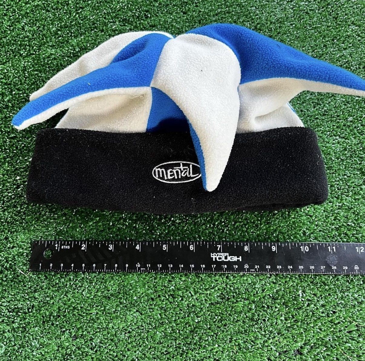 JNCO ✨RARE Y2k Blue and white insane Skate Mental beanie Size ONE SIZE - 2 Thumbnail