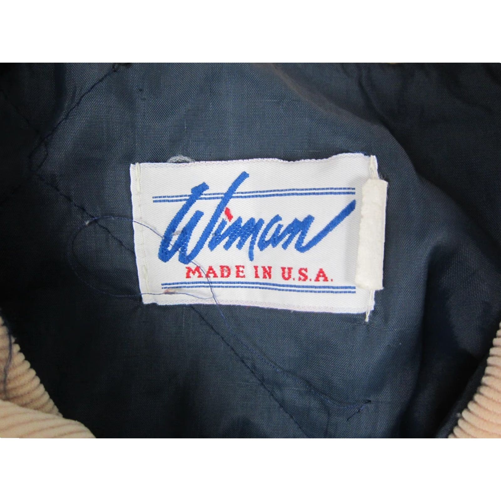 Vintage VINTAGE Wiman Bomber Jacket Mens L Blue Denim Snap Collar Made in USA 70s USA 90s Mens Old School Denim Jacket Size US L / EU 52-54 / 3 - 5 Thumbnail