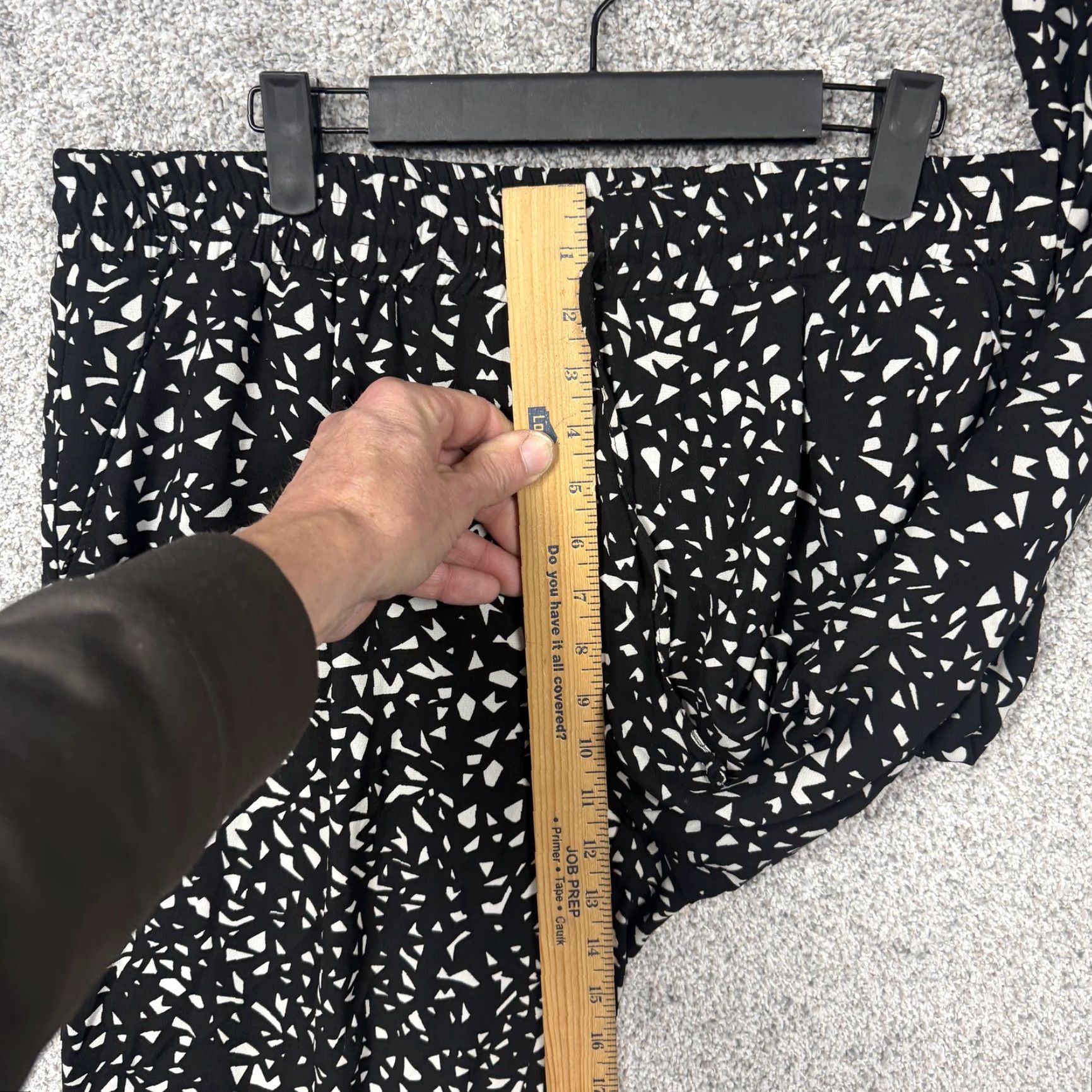Vintage New Directions Pants Womens L Black Geometric Print Jogger Pull On Pockets Casual Card (Note: ensure not adding new info) Size 36" / US 14 / IT 50 - 5 Thumbnail