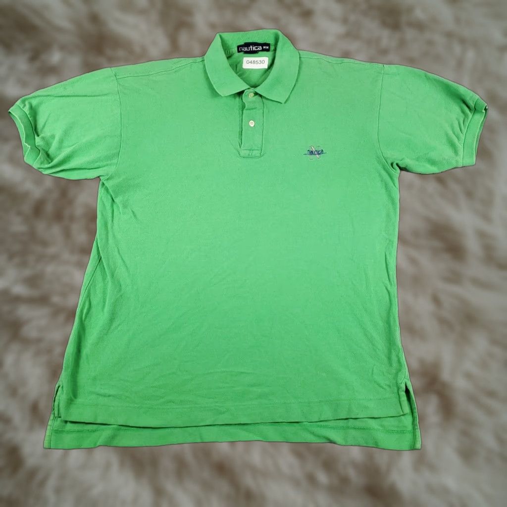 Nautica VINTAGE Nautica Polo Shirt Mens Size M Green Solid Short Sleeve Button Collared Logo Casual Classic Sports Modern Preppy 90s Mens Size US M / EU 48-50 / 2 - 1 Thumbnail